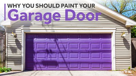 Purple Garage Door Garage Door, Awning, Blinds, Garage Doors, Home Improvement, Garage, House Design, Curtains, Paint