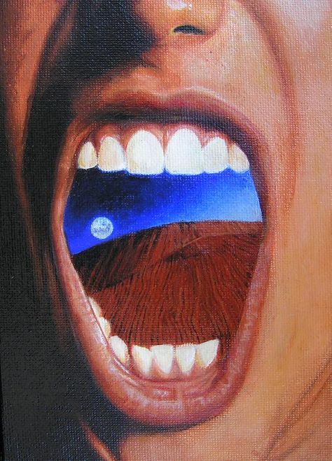 Mouth Painting, Cotton Mouth, Large Painting, 3d Art, Art Classes, Fine Art Painting, Sketch Book, Art Painting, Fine Art