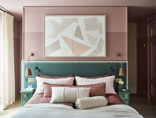 Bedroom divider ideas – 9 stylish ideas to split your sleep space North Facing Bedroom, Bedroom Divider, Best White Paint, Choosing Paint, Bold Wallpaper, Above Bed, Paint Shades, Bed Wall, Best Mattress