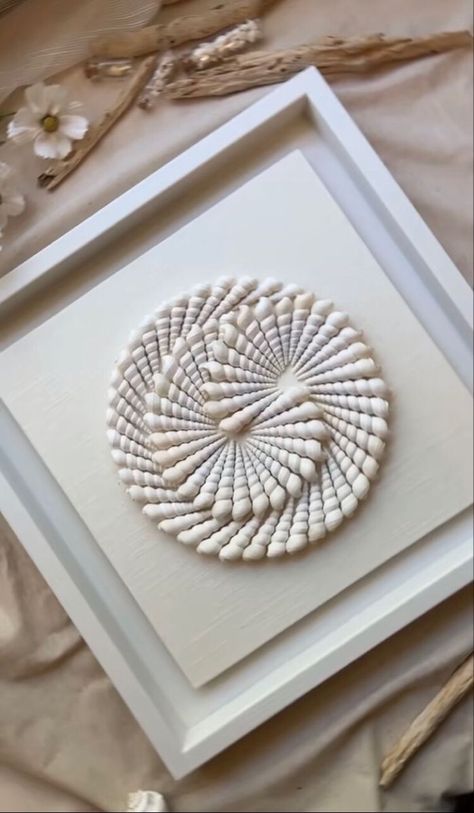 #paintingart #creative #instagood 
#artistsofinstagram #artsy #illustration 
#instagram #artistoninstagram #wallart Shell Wave Art, Octopus Shell Art, Sea Shell Crafts Diy Decor, Shell Decorating Ideas, Shell Art On Canvas, Shell Art Work, Tiktok Crafts, Shell Wall Art, Seashell Artwork