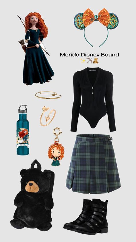 Merida Disney Outfit ✨🧸🏹 #disneybound Merida Outfit, Merida Costume, Disney Character Outfits, Merida Disney, Disney Bound Outfits Casual, Disney Princess Costumes, Disney Dress Up, Disney Princess Outfits, Disney Themed Outfits