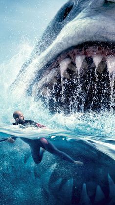 Megalodon (The Meg): Kjempestor kinesisk-amerikansk vennskapshai - Aftenposten Meg Movie, Mega Shark, The Meg, Full Mon, Shark Photos, Shark Pictures, Megalodon Shark, Shark Art, Shark Fishing