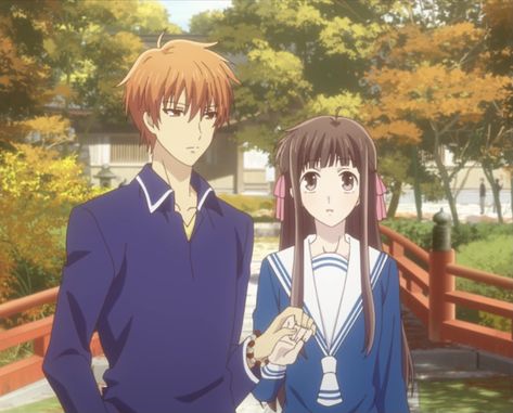 Kyo Tohru, Kyo And Tohru, Fruits Basket Kyo, Fruits Basket Manga, Basket Anime, Fruits Basket Anime, Fruit Baskets, Best Anime Couples, Seven Deadly Sins Anime