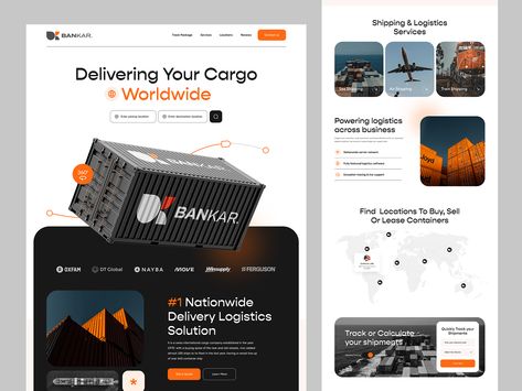 Bankar - Logistics & Cargo Delivery Website Design Ui, Website Design, Web Design, Design