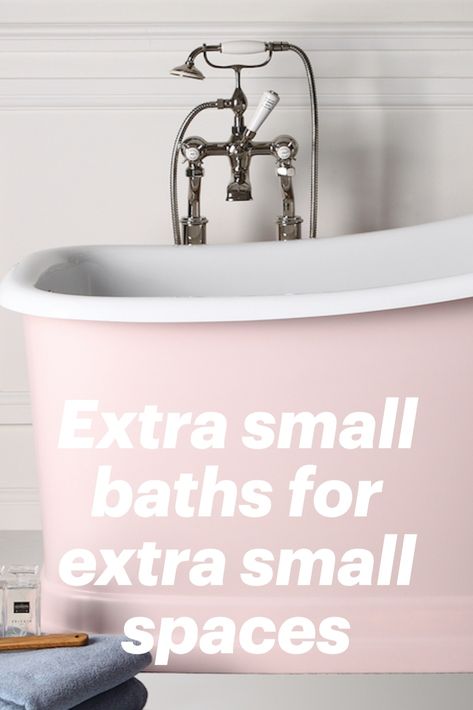 Small but stylish bath tubs for small but stylish bathrooms @thealbionbathco Mini Bath Tub Ideas, Tiny Bath Tub, Baths For Small Bathrooms, Small Bath Tubs, Very Tiny Bathroom Ideas, Small Bath Tub, Small Soaker Tub, Tiny Bathtub, Small Baths