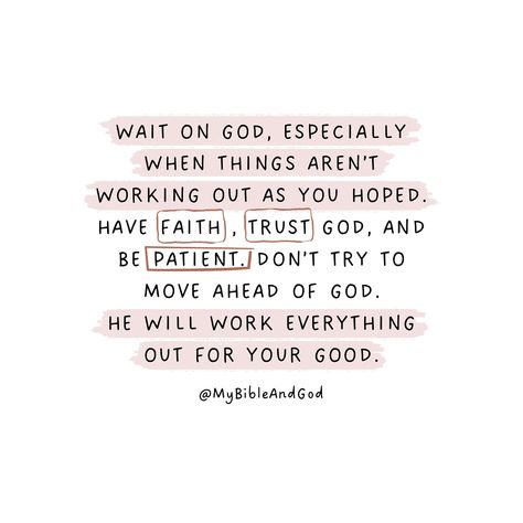 Everything will happen just exactly as God intended for it to happen. Have faith and trust Him. I would have despaired had I not believed that I would see the goodness of the Lord In the land of the living. Wait for and confidently expect the Lord; Be strong and let your heart take courage; Yes, wait for and confidently expect the Lord. (Psalms‬ ‭27‬:‭13‬-‭14��‬ ‭AMP) But those who wait for the Lord [who expect, look for, and hope in Him] Will gain new strength and renew their power; They wil... Better 2024, Godly Affirmations, The Goodness Of The Lord, Goal Inspiration, Psalms 27, Psalm 27 13, Pink Bible, Perfect Sayings, Wait For The Lord