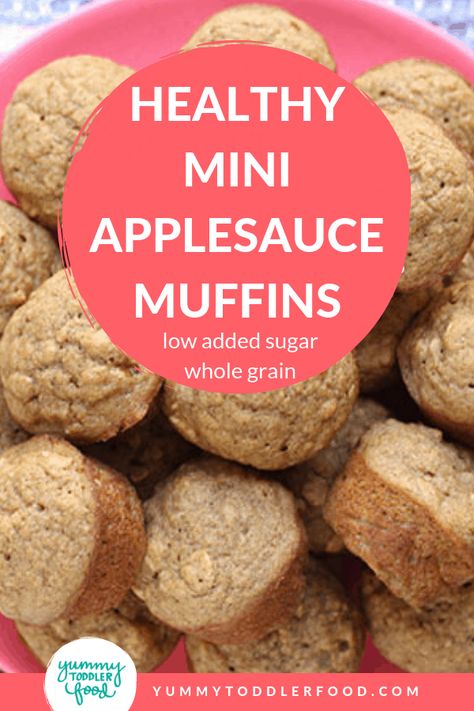 Blw Apple Muffins, Baby Apple Muffins, Mini Applesauce Muffins, Toddler Applesauce Muffins, Toddler Apple Muffins, Apple Cinnamon Muffins With Applesauce, Toddler Muffins Healthy Easy, Baby Applesauce Muffins, Yummytoddlerfood Muffins