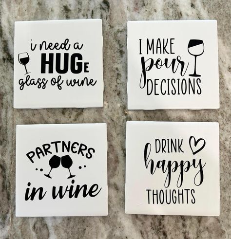 Wood Burning Coasters Ideas, Cricut Glasses, Laser Cut Coaster, 70 Birthday, Coaster Ideas, Sell Ideas, Lazer Cut, Slate Coasters, Personalized Coasters