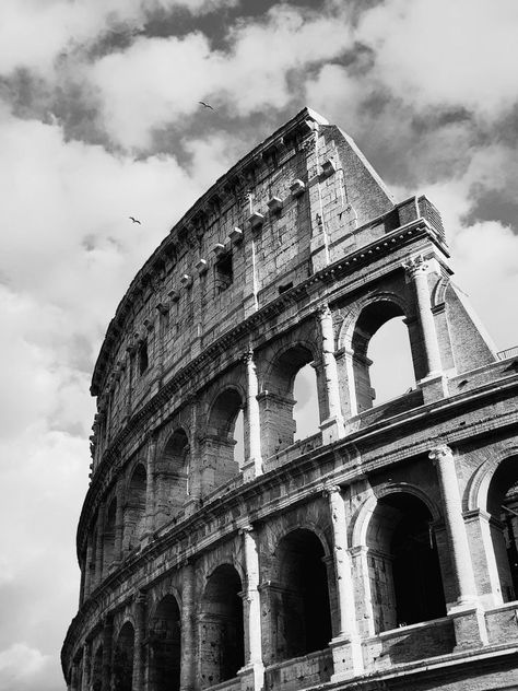 Gladiator And Coliseum Tattoo, Greek Colosseum Tattoo, Rome Coliseum Tattoo, Colesium Rome Aesthetic, Colleseum Rome Tattoo, Roman Colosseum Tattoo, Coliseum Tattoo, Ancient Rome Tattoo, Colosseum Tattoo