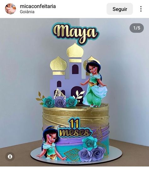 Jasmine Aladin, Kids Cake, 5th Birthday, Cinderella, Birthday Cake, Pastel, Cake, Birthday