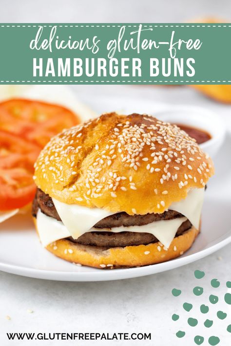 If you’re tired of lettuce wrapped burgers, we’ve created the best gluten-free hamburger buns for you. They hold their shape and don’t crumble. No more dense and dry rolls! It’s the perfect gluten-free burger bun to sink your teeth into! Dairy Free Hamburger Buns, Ideas With Hamburger Meat, Dinner Ideas With Hamburger Meat, Dinner Ideas With Hamburger, Gluten Free Hamburger Buns Recipe, Beautiful Bun Hairstyles, Gluten Free Hamburger Buns, Wheat Free Bread, Gluten Free Hamburger