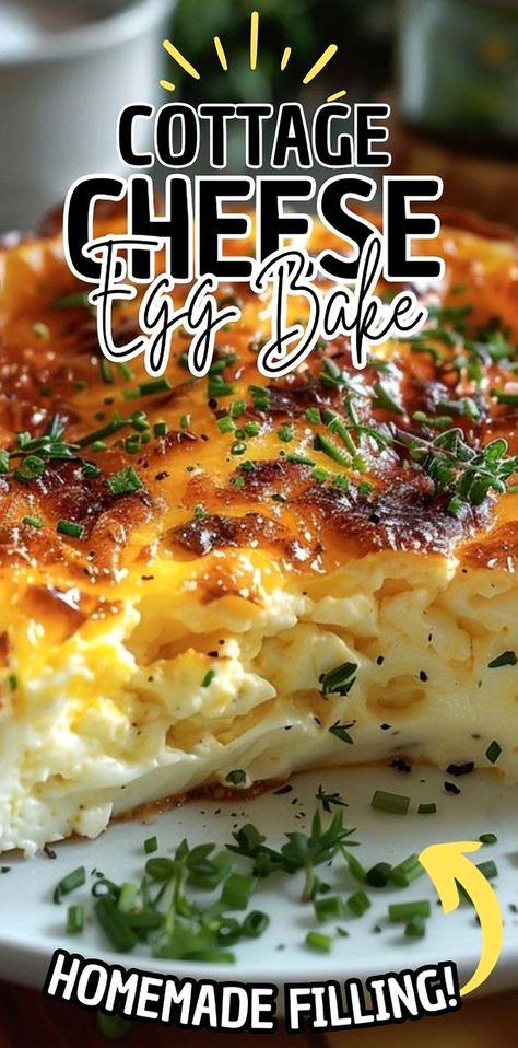 Explore the delightful combination of cottage cheese and eggs in this savory bake. Perfect for breakfast or brunch, this dish offers a creamy texture and rich flavor that will satisfy your taste buds. Enjoy a wholesome meal that's both nutritious and delicious. Low Carb Baked Cottage Cheese Eggs, Best Ever Egg Bake, Weight Watchers Egg Casserole, Bakes Cottage Cheese Eggs, Egg Casseroles Without Bread, Cooked Cottage Cheese, Baked Egg Breakfast Recipes, Egg Casserole Make Ahead, Egg Ideas For Brunch