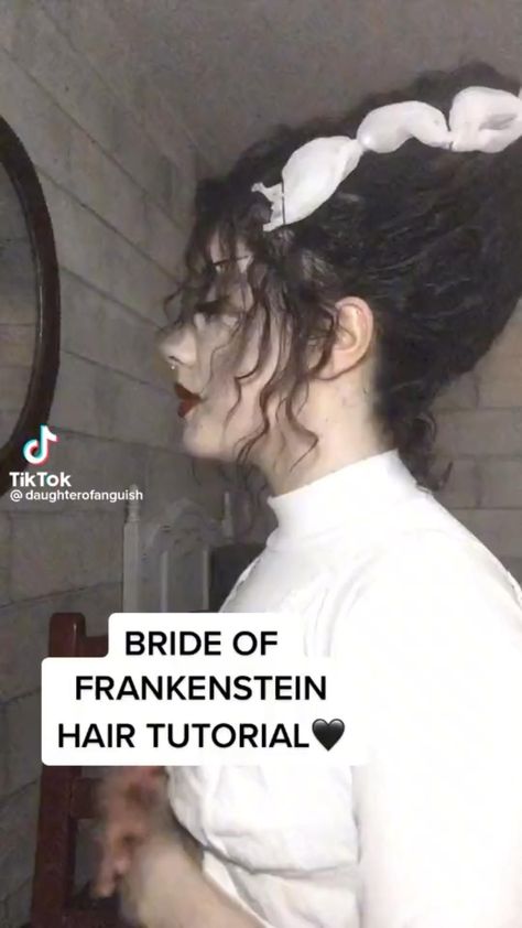 Frankenstein Costume Diy, Bride Of Frankenstein Halloween Costume, Bride Of Frankenstein Hair, Bride Of Frankenstein Makeup, Frankenstein Halloween Costumes, Bride Of Frankenstein Halloween, Bride Of Frankenstein Costume, Frankenstein Costume, Vampire Bride