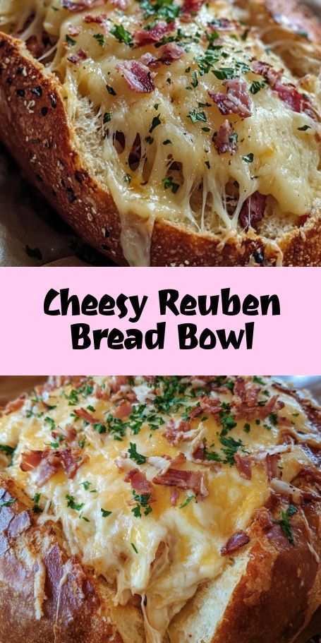 Cheesy Reuben Dip in a Rye Bread Bowl | A Warm & Hearty Party Favorite Indulge in the ultimate comfort food with this Cheesy Reuben Dip, baked in a crunchy rye bread bowl. Perfect for game day or cozy nights, this warm dip combines classic Reuben flavors with gooey Swiss cheese. Easy to make and sure to impress your guests—get the recipe now! Bread Boat Recipes, Bread Bowl Dip, Delicious Halloween Desserts, Reuben Dip, Reuben Sandwiches, Rye Bread Recipes, Classic Sandwich, Date Night Recipes, Halloween Dessert