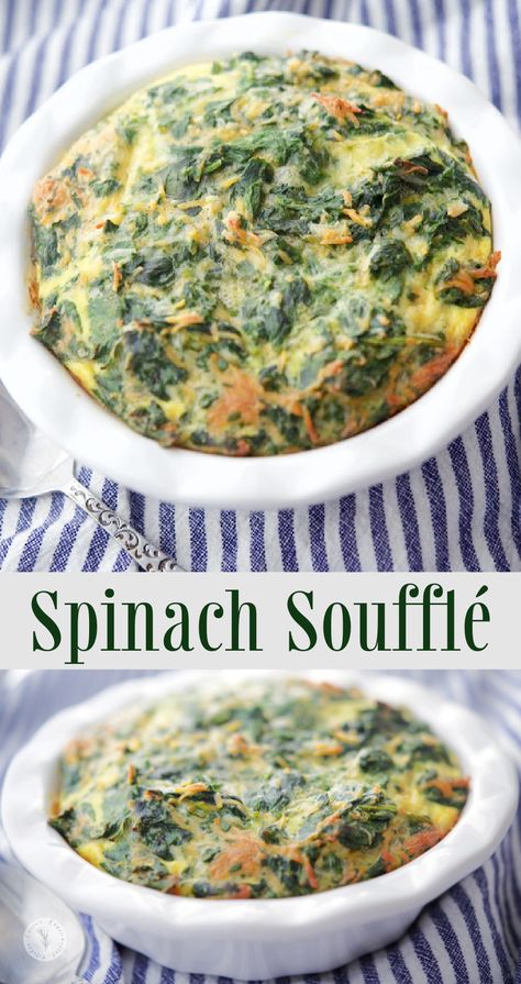 Spinach Recipes Side, Spinach Soufflé, Souffle Recipes Easy, Spinach Side Dish, Spinach Souffle, Spinach Casserole, Veggie Casserole, Souffle Recipes, Vegetable Side Dish