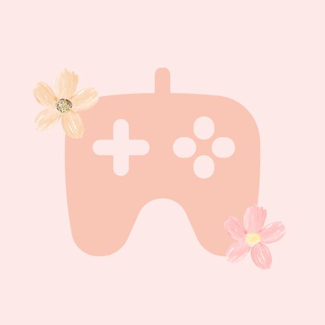 Game Controller Icon, Pink Icons, Game Controller, Light Pink, Ipad, Floral, Pink