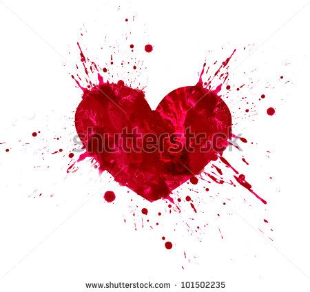 Illustration of heart in love. Hand drawn design from watercolor splash stains, isolated on white background by Irish_design, via ShutterStock Illustration Heart, Painting The Roses Red, Poppies Tattoo, Broken Images, Valentine Cards Handmade, Heart Tattoo Designs, Love Hand, Irish Design, Valentines Art