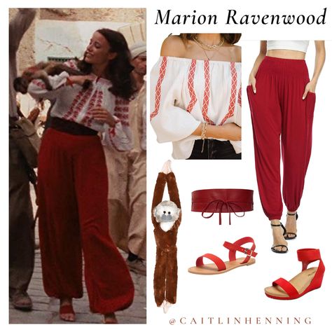 Indiana Jones Marion Costume, Indiana Jones Family Halloween Costumes, Indiana Jones And Marion Costume, Marion Indiana Jones, Marion Ravenwood Costume, Indiana Jones Disneybound, Marion Ravenwood Aesthetic, Indiana Jones Costume Couple, Indiana Jones Family Costume