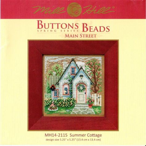 Cottage Cross Stitch, Cross Stitch Uk, Mill Hill Cross Stitch, Cross Stitch House, Mill Hill Beads, Charming Cottage, Mill Hill, Cross Stitch Collection, Butterfly Cross Stitch