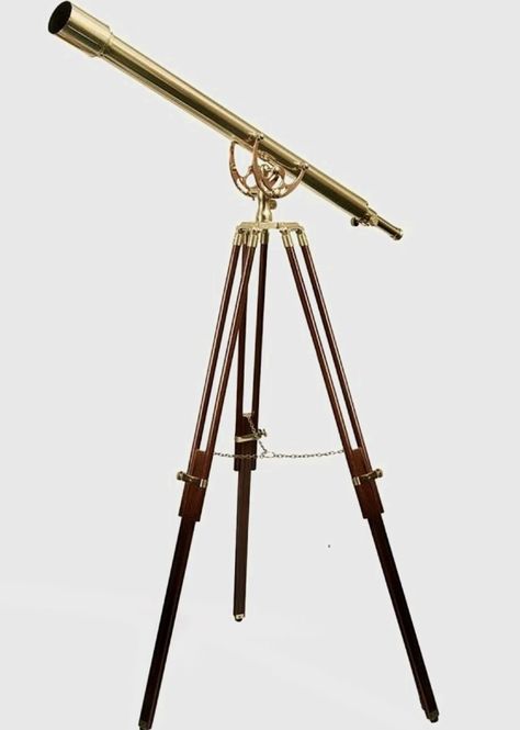 Gold Telescope, Telescope Decor, Galaxy Decor, Armani Hotel, Graduation Project, Room Renovation, Brass Lamp, Telescopes, Pirate Ship