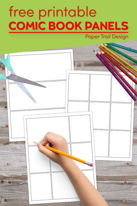 Blank Comic Book Pages, Book Pages Printable, Comic Strip Template, Make A Comic Book, Create Your Own Comic, Comic Template, Paper Trail Design, Blank Comic Book, Comic Book Template