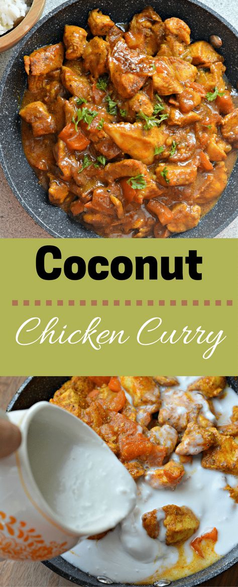 This Coconut Chicken Curry recipe will quickly become one of your favorites as soon as you try it. Check it out now and see for yourself! Coconut Chicken Curry Recipe, Coconut Chicken Curry, Chicken Curry Recipe, Diner Recept, Coconut Chicken, Coconut Curry Chicken, Curry Dishes, Curry Chicken Recipes, Curry Recipe