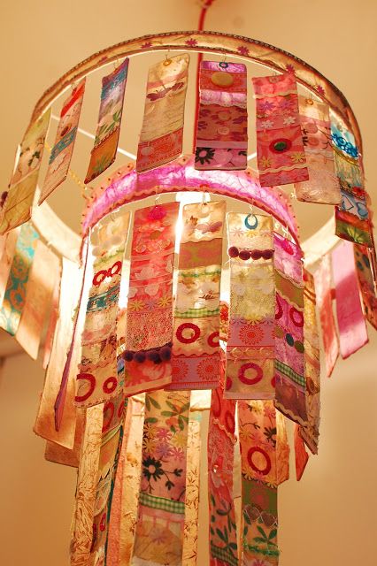 Creative Curtains, Paper Chandelier, Outdoor Lighting Design, Lampshade Makeover, Diy Shades, Three Tier, Outdoor Light Fixtures, Lamp Cover, The Ceiling