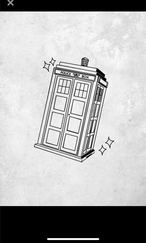 Doctor Who Inspired Tattoo, Dr Who Doodles, Doctor Who Tardis Tattoo, Small Tardis Tattoo, Dr Who Embroidery, Tardis Tattoo Simple, Tardis Sketch, Doctor Who Doodles, Tardis Drawing