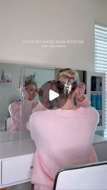 Alyssa Thrash on Instagram: "Fav claw clip hack for short hair!! • • • #hairhacks #shorthairstyle #hairstyleinspo #easyhairstyles" Hair Up Claw Clip, Claw Clip Hairstyles Short Hair, Short Hair Up, Short Bob, Claw Clip, Up Hairstyles, Hair Hacks, Hair Tutorial, Hair Inspo