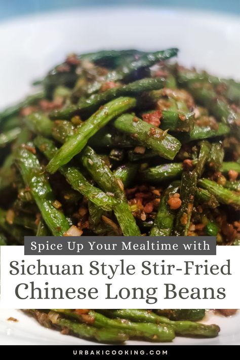 Delve into the culinary wonders of Sichuan Style Stir-Fried Chinese Long Beans, a vibrant fusion of flavors that will elevate your dining experience to new heights. These slender green treasures, also known as Chinese long beans or mung beans, are a culinary staple across Southeast Asia, revered for their crisp texture and robust taste. Bursting with flavor, these beans add a delightful crunch to stir-fries, curries, and omelettes, infusing each dish with an irresistible depth of flavor. Whether Long Beans Recipe Chinese, Yard Long Beans Recipe, Long Beans Recipe, Chinese Green Beans, Chinese Long Beans, Stir Fry Green Beans, Long Beans, Homemade Chinese, Minced Meat Recipe