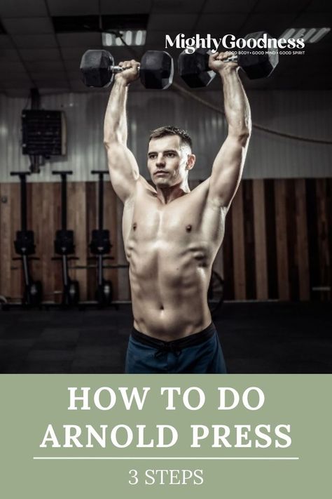 Correctly doing the Arnold press can make your shoulders strong and sculpted. It can also improve your back muscles and develop your core stability. This article will teach you how to do Arnold press the right way https://bit.ly/36E78OY What other Arnold press variations do you know? Which one do you usually add to your workout routine? Please share your thoughts with us in the comment section below! #ArnoldPress #HowToDoArnoldPress #ArnoldPressSteps Arnold Press, Core Stability, Good Spirits, Back Muscles, Shoulder Workout, Weights Workout, Easy Steps, Easy Step, Workout Routine