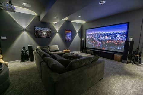 My DIY Home Theater Man Cave Set Up Mancave Room Ideas, Man Cave Set Up, Cool Man Cave Ideas Basement, Man Cave Theater Room, Home Man Cave Ideas, Man Cave Living Room Ideas, Men Cave Ideas Room, Man Cave Apartment Ideas, Man Cave Bedroom Ideas