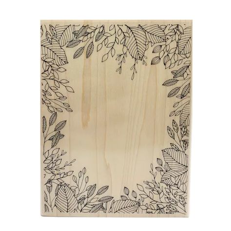 Floral Frame Wood Stamp by Recollections™ | Michaels Leather Burning, Mothers Day Craft, Woodburning Ideas, Woodburning Projects, Wood Stamp, Frame Wood, Michael Store, Floral Frame, Mothers Day Crafts