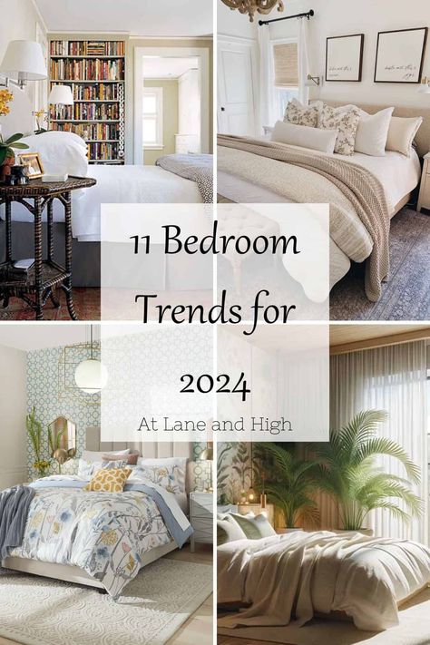 I am all about a cozy bedroom where you want to snuggle in and get a really good nights sleep, or a fabulous nap! I want to explore what is hot and new in bedroom trends for 2024 to give you that updated look and cozy feel. Trending Bedroom Decor, Simple Main Bedroom Ideas, Bedroom Inspirations Master Cozy Colorful, Long Wall Bedroom Decorating Ideas, Small Bedroom Flooring Ideas, How To Decorate Master Bedrooms, Bedrooms 2024 Trends, Long Wall In Bedroom, How To Style Bedroom