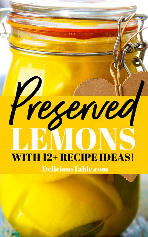 A tall jar of preserved lemons sitting on vintage table with a brown craft paper tag that says preserved lemons. Preserve Lemons, Preserved Lemons Recipes, Homestead Skills, Lemon Hummus, Fermented Veggies, Chicken Grilled, Homestead Ideas, Preserved Lemons, Kampot