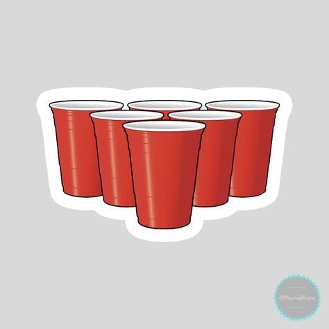 Beer Pong Stickers, Beer Pong Cups, Red Beer, Red Solo Cup, Solo Cup, Beer Cup, Good Game, Red Cups, Beer Pong