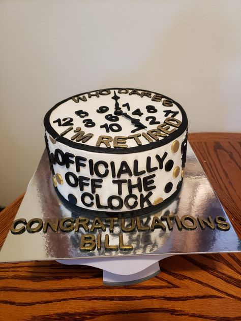 Men’s Retirement Party Decorations, Retirement Clock Ideas, Retirement Party Ideas For Men Construction, Mans Retirement Party Decorations, 70th Birthday And Retirement Party, Retirement Birthday Party, 60th Birthday And Retirement Party, Planning Retirement Party, Mens Retirement Cake