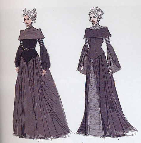 Concept Art Sketches, Padme Costume, Amidala Star Wars, Star Wars Padme, Star Wars Fashion, Space Fashion, Star Wars Concept Art, Star Wars Outfits, Star Wars Costumes