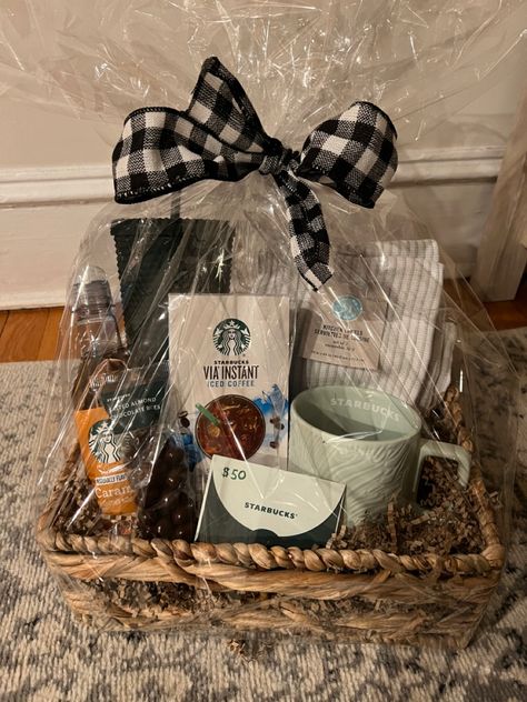 Starbucks Gift Baskets, Bridal Shower Prizes, Coffee Basket, Candy Gift Baskets, Coffee Gift Basket, Christmas Gift Hampers, Auction Baskets, Raffle Basket, Teacher Holiday Gifts