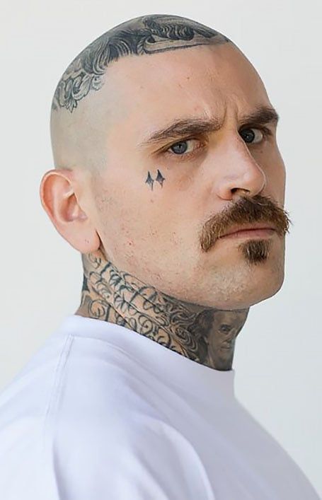 Facial Tattoos Men, Under Eye Tattoo Men, Subtle Face Tattoos, Male Face Tattoo, Men Face Tattoo, Small Face Tattoo Men, Traditional Face Tattoo, Face Tattoos Men, Fake Face Tattoo