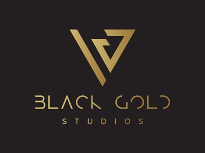 Black Gold logo by Martin Servantes Black And Gold Logo Design Ideas, Black And Gold Logo Design, Black And Gold Branding, Names For Companies, Gold Logo Branding, Metal Logo Design, Written Logo, Black And Gold Design, Gold Logo Design