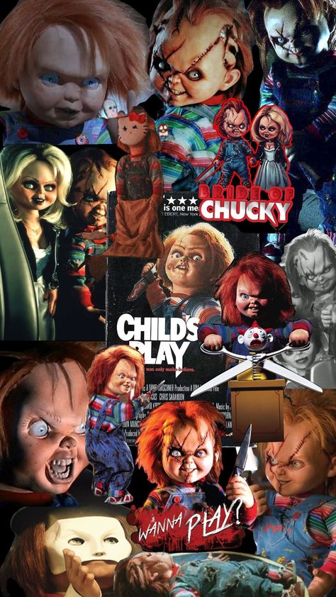 #horror #classichorror #80smovies #chucky #scary #halloween #movies #80shorror #80spopculture Halloween Wallpaper Scary Movie, Halloween Wallpaper Horror Movie, Halloween Wallpaper Chucky, Chucky Backgrounds, Horror Movie Background, Chucky Wallpaper Iphone, Holloween Wallpapers, Horror Movies Wallpaper, Horror Movie Collage