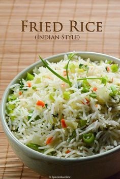 Indian style Fried Rice More Fried Rice Recipe Indian, Masala Rice, Peas Rice, Green Lentil, Recipe Spinach, Fried Rice Recipe Easy, Green Gram, Rice Flakes, Cheese Whiz