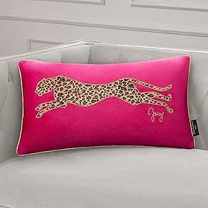 Juicy Couture Rectangle 1-Piece Living Room and Bedroom Décor, Decorative Accent, Premium Reversible Throw Pillow, 14"x24", Cheetah Hot Pink Juicy Couture Pillow, Juicy Couture Bedroom, Cheetah Pillow, Colorful Room Decor, Colorful Room, Logo Making, College Stuff, Garden Pillows, Bedroom Décor