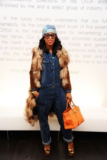 Fab Fur - Style File: June Ambrose June Ambrose Style, June Ambrose, Men With Street Style, Style Muse, Style Crush, Denim Jumpsuit, Style Icon, Her Style, Autumn Winter Fashion