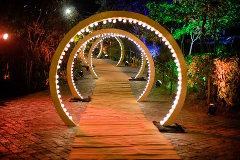 Event Entrance Arch, Entrance Arch, Sangeet Night, Event Entrance, Corporate Event Design, Wedding Entrance Decor, Luxury Wedding Decor, Desi Wedding Decor, Wedding Mandap