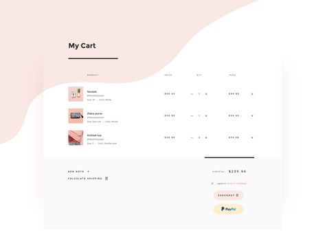 Shopping cart by Olia Gozha 🌿 - Dribbble Minimal Images, Ecommerce Ui Design, Web Crochet, Ui Design Trends, Sunday Inspiration, Creative Website, Widget Design, Ui Design Website, Dashboard Design