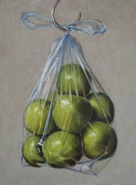 Fruit Art Drawings, Still Life Pictures, Prismacolor Art, Gcse Art Sketchbook, Pastel Sec, Still Life Oil Painting, Fruit Painting, Still Life Drawing, Granny Smith Apples