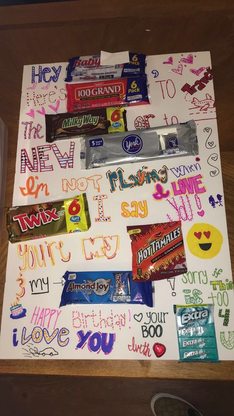 DIY boyfriend candy poster Candy Poster, Boyfriend Diy, Best Candy, Candy, Quick Saves