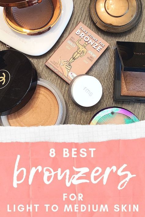 8 BEST BRONZERS FOR LIGHT TO MEDIUM SKIN Bronzer Tips, Drugstore Bronzer, Physicians Formula Butter Bronzer, Skin Tone Makeup, Best Bronzer, Butter Bronzer, Bronze Makeup, Medium Skin Tone, Boss Girl